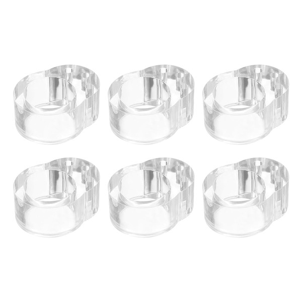 sourcing map 6Pcs Door Stopper Wall Protector, 18mm Single Hole
