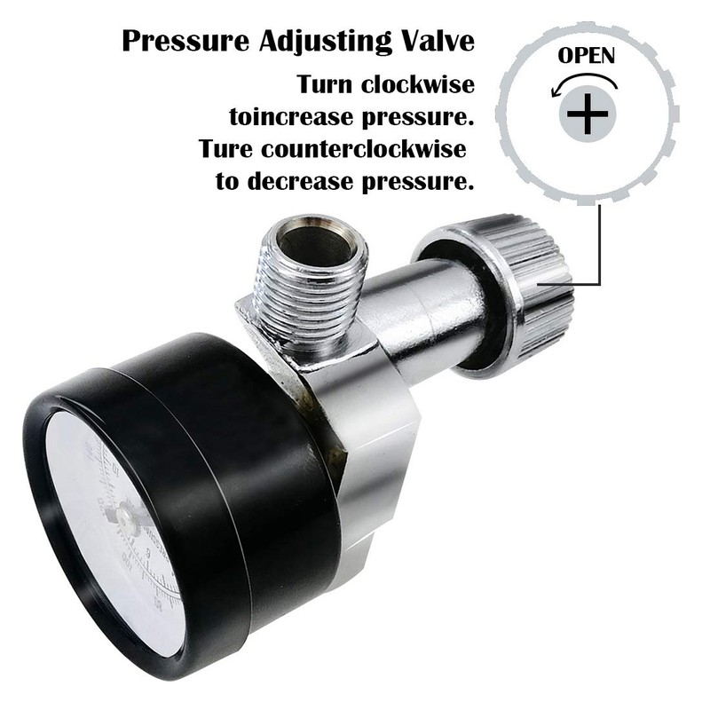 Beduan Flow Control Valve, 1/4" NPS Water Pressure Reducer Adjustable