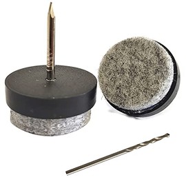 Pack of 30 Felt Gliders Nail 22 mm Felt Gliders for Chairs Furniture Gliders Felt Gliders Screws Floor Protectors for Chairs, Tables and Furniture, Includes Drill