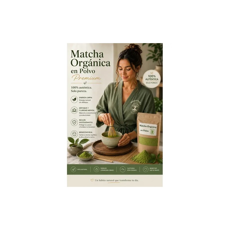 Té Matcha Orgánica Premium 100 Natural Polvo 100g