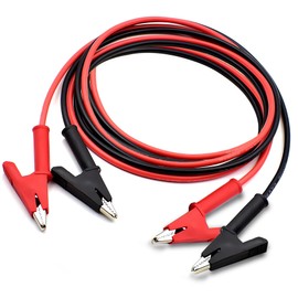 RPTCOTU Alligator Clip to Alligator Clip Silicone Jumper Wire Alligator Clip Electrical Test Leads 12AWG 5.9 ft Cable with Alligator Clips for Multimeter Electrical Testing(Y-Y 12A 1.8m)