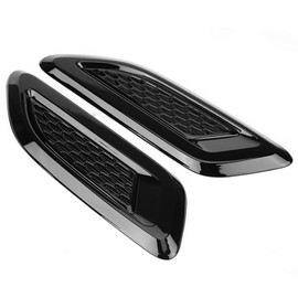 TKSE Air Vent Wing Trim, Universal Carbon Fiber Exterior Hood Air Vent Outlet Wing Decorative Chrome Compatible with Range Rover Evoque 2012-2018(#2)