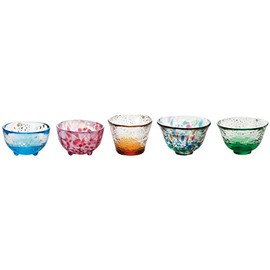 Tsugaru Biidoro Mini Glass Set Glass Five Different by Aderia