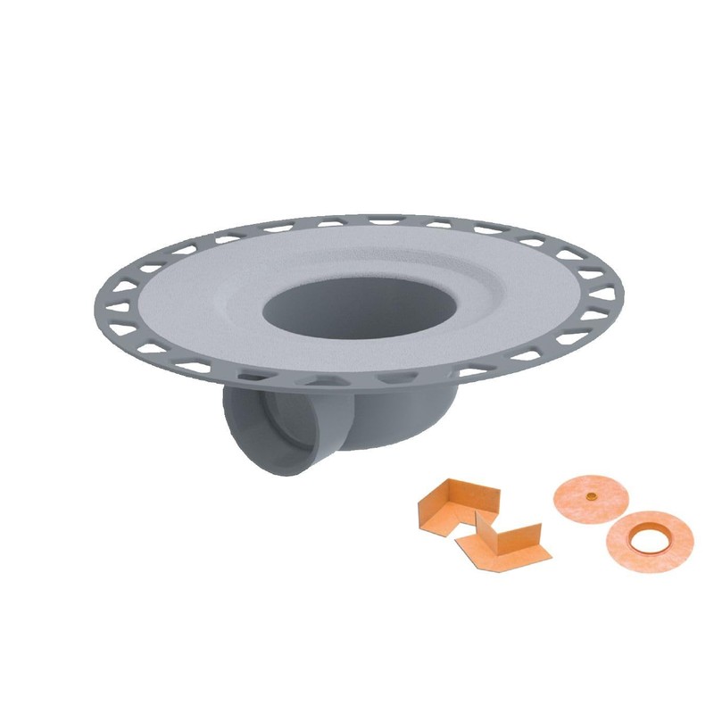Schluter Systems Kerdi Flange with 2" PVC Horizontal Drain Outlet