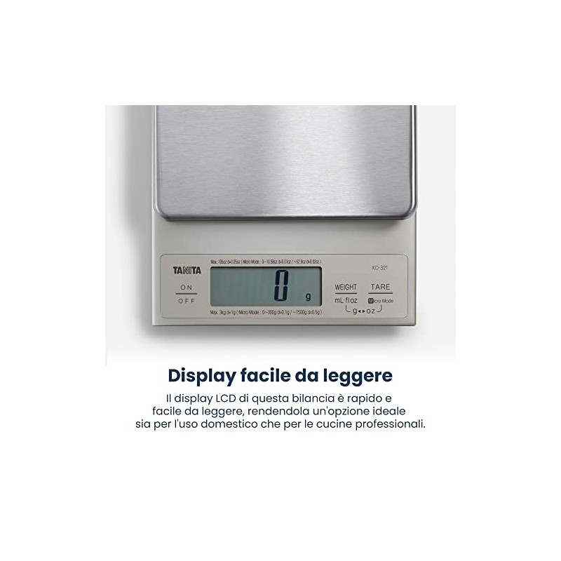 Tanita KD-321 - Báscula Digital de Cocina (3 kg), Color
