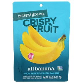Crispy Green Crispy Fruit 100% Freeze-Dried Banana, No Added Sugar, Vegan Friendly, Kosher, Gluten Free & Non-GMO, 0.85 Ounce (Pack of 12)