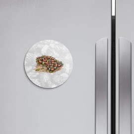 Unbranded Scarlet King Snake Animal | 4'' X 4'' Round Decorative Magnet