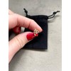 Gold Mouse Stud Earrings with Red Crystal, Cute Animal Jewellery,