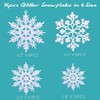 Oviovky 36 Pack Plastic White Snowflake Ornaments, Christmas Tree Decorations,