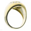 Masonic Mason Black Enamel men's 17 cz Ring 18K yellow