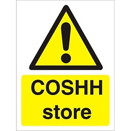 Seco COSHH Store Sign, 150mm x 200mm - 1mm Semi Rigid Plastic