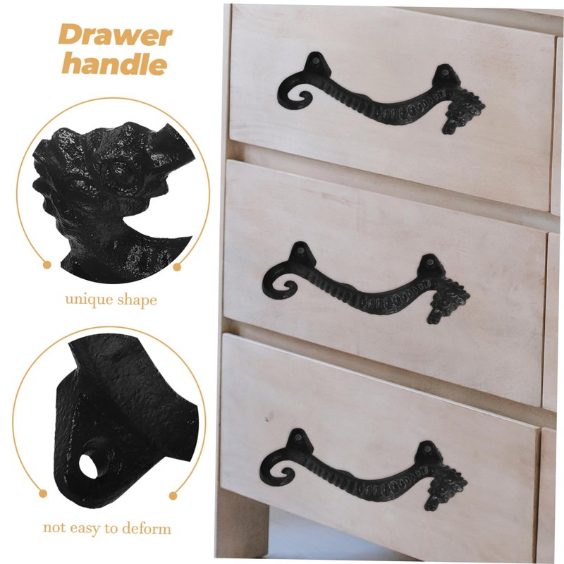 Mipcase Cabinet Handle Elegant Cast Drawer Pull for Furniture Durable