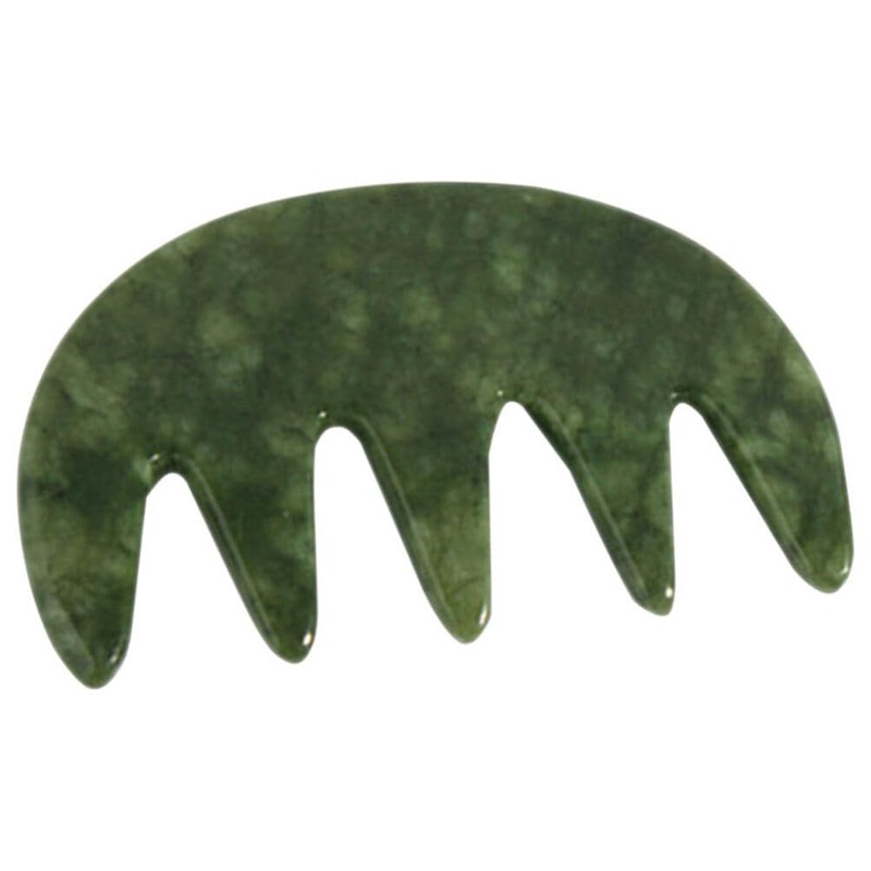 Healeved Scalp Massager Creative Wide Tooth Comb Gua Sha Jade