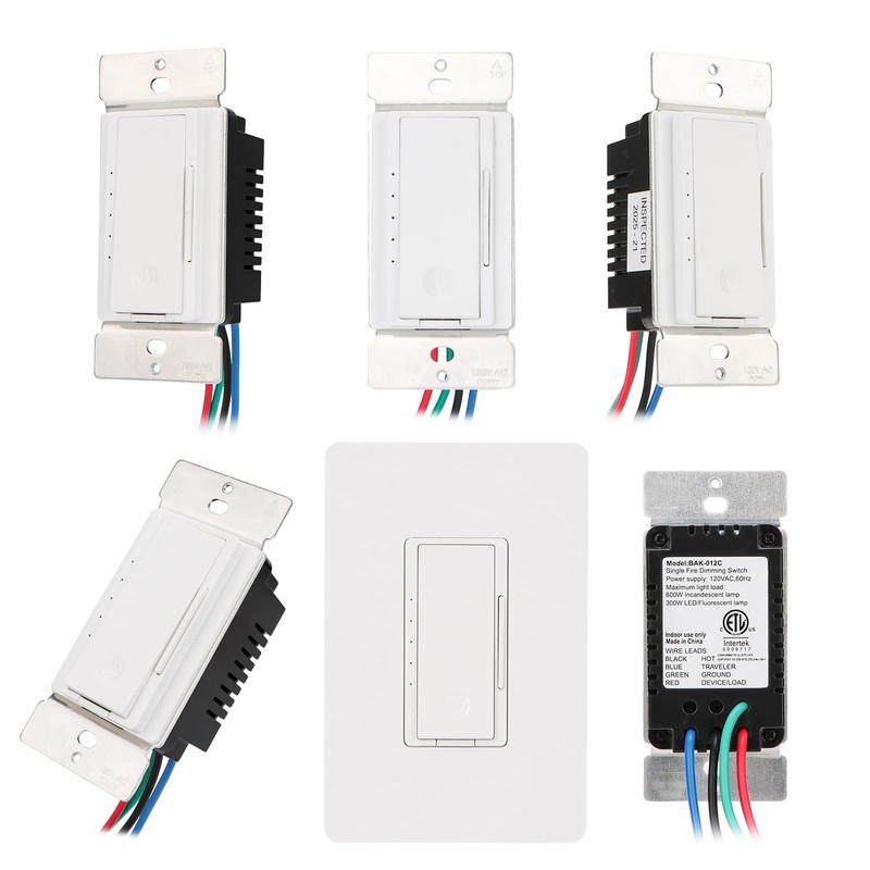 Wengart (BAK012C) Dimmer Switch for LED/CFL Lights, Single Pole or