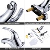 WOWOW Bathroom Faucet 1 Handle Low Arc Single Handle 4
