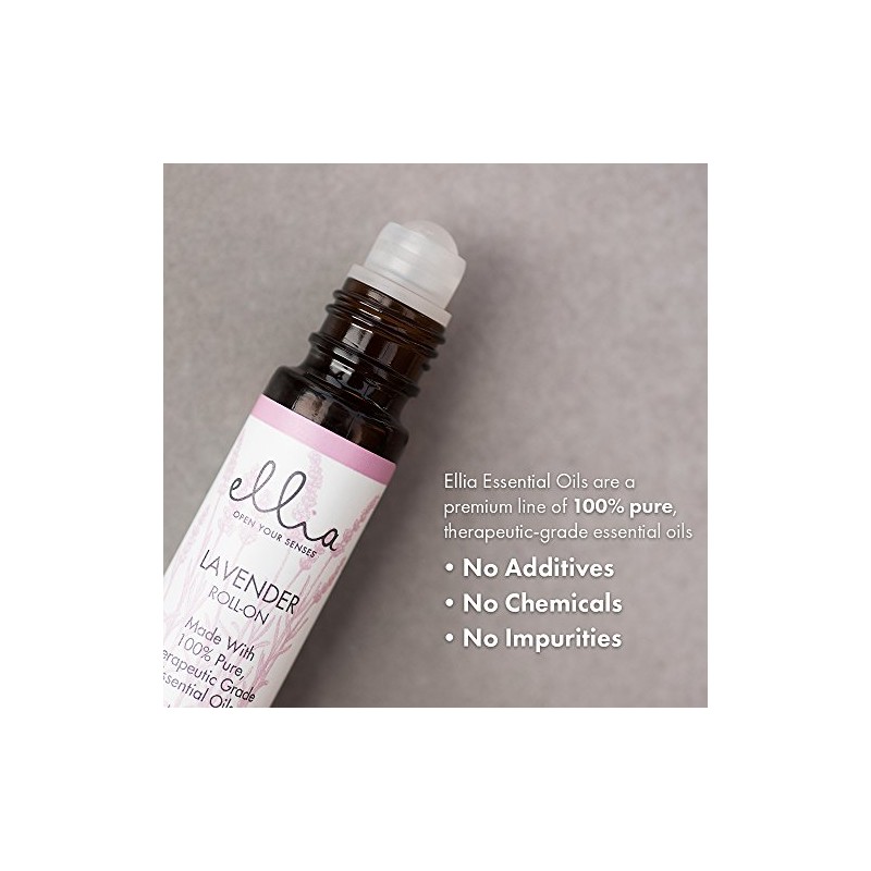 Ellia Lavender Essential Oil Roll-On | 10ml, 100% Pure, Therapeutic