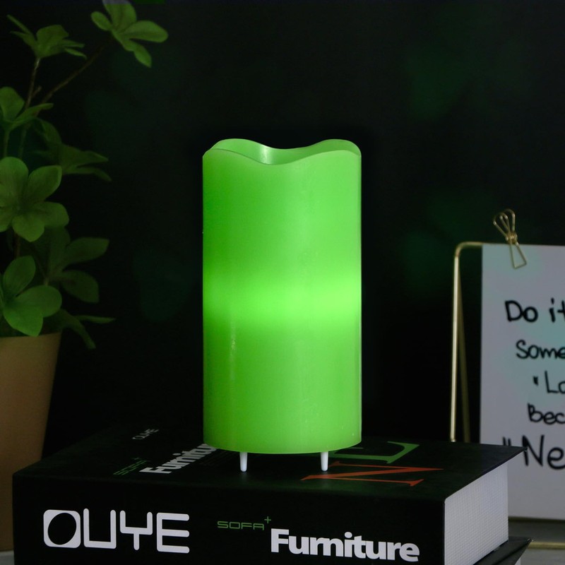 XingsLight St Patricks Day Decorations Flameless Candles with Lucky Clover