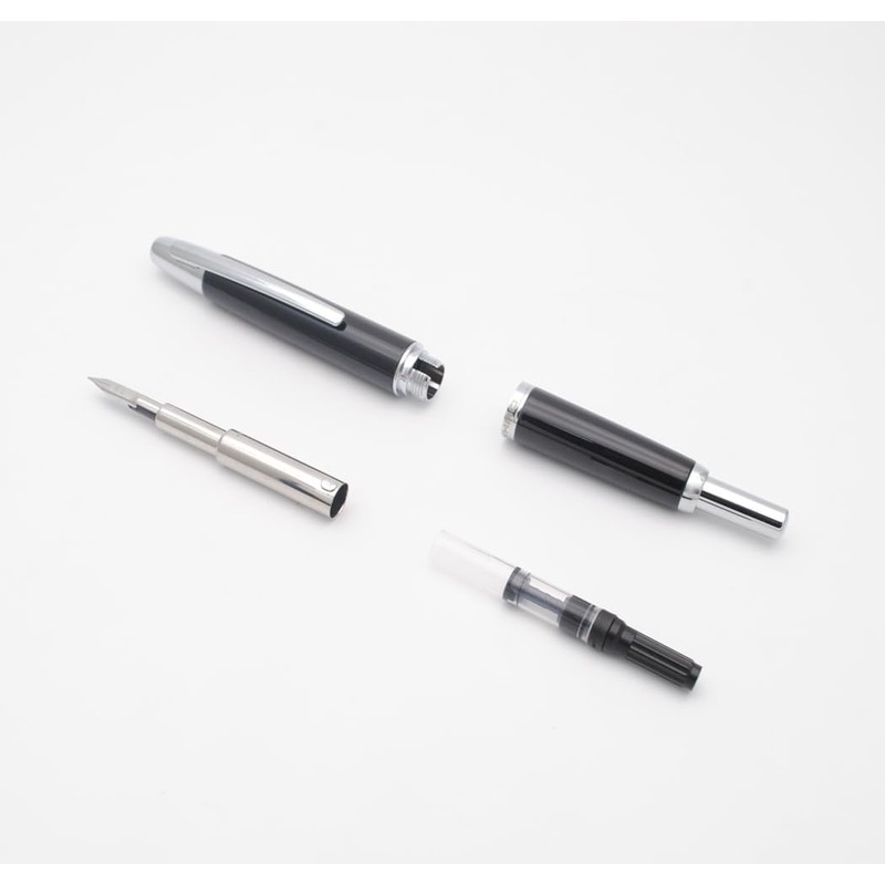 JINHAO 10 Press Fountain Pen Retractable Metal Pen with Ink