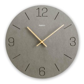 Hama Wall Clock, Engineered Wood, Gray, Standard