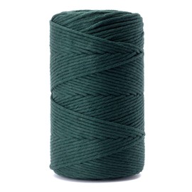 Macrame Yarn. Cotton Yarn Cord. 100% Natural Cotton Cord. Perfect for Crafts, DIY, Crafts & Knitting. 100% Natural Cotton Yarn, Thick Macrame Cord (Green, 5 mm/100 m)