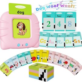 Kid Toys Talking Flash Cards for 3+ Year Old Boys and Girls, Learning Educational Montessori 248 Sight Words Kids Gifts - Style: Pink
