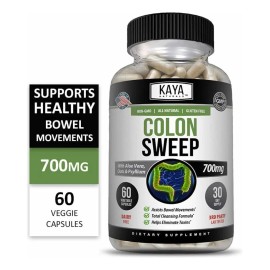 Colon Cleanse 700mg (60 Cápsulas) Limpieza Colon Hecho Usa Sabor Sin sabor