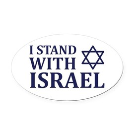 CafePress I Stand with Israel Oval Car Magnet, Euro Oval Bumper Magnet