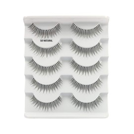 JIMIRE False Eyelashes 110 Lashes Natural Multipack Fake Eyelashes (5 Pairs)