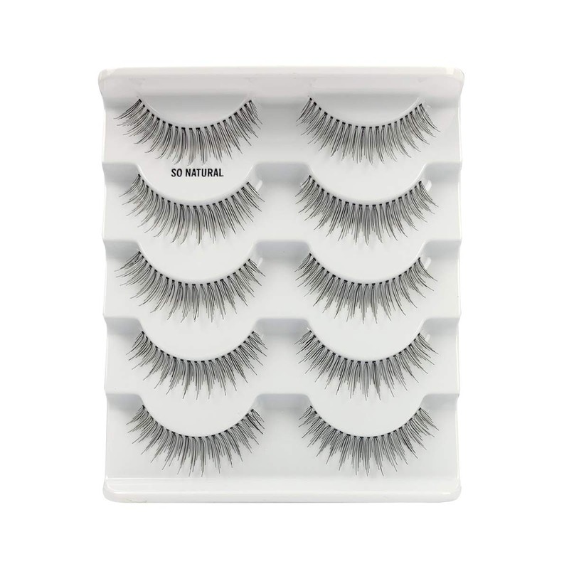 JIMIRE False Eyelashes 110 Lashes Natural Multipack Fake Eyelashes (5