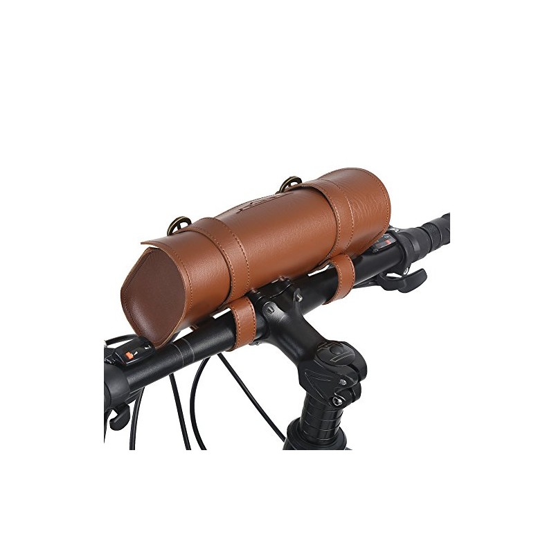 VGEBY1 Retro Style PU Leather Waterproof Front Tube Bicycle Bag