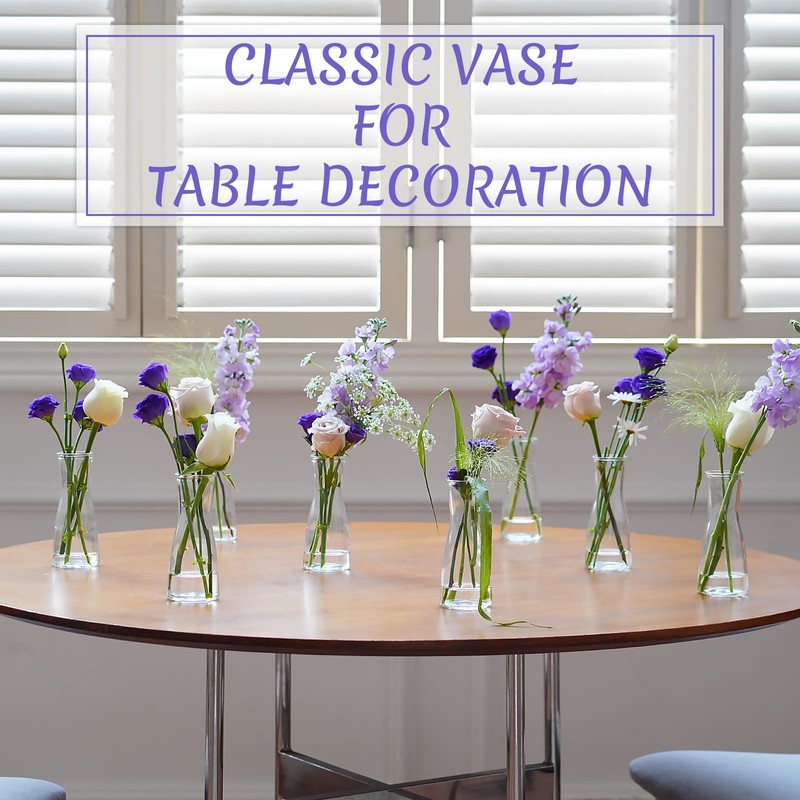 35 PCS Glass Bud Vases for Centerpieces, 5.5" Clear Small