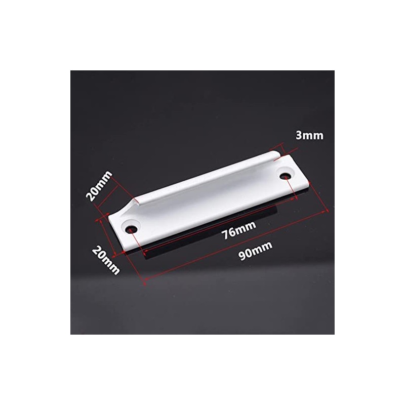 Taicols 2 Pcs Sliding Door Handles, Aluminum Alloy Curved Handle