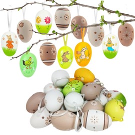 Plastic Easter Eggs, Pack of 24 Easter Eggs Decoration, Easter Eggs for Hanging, Easter Spring Decoration, Easter Shrub Decoration, Easter Eggs Crafts Plastic Eggs, Cute Easter Decoration, Easter Gift