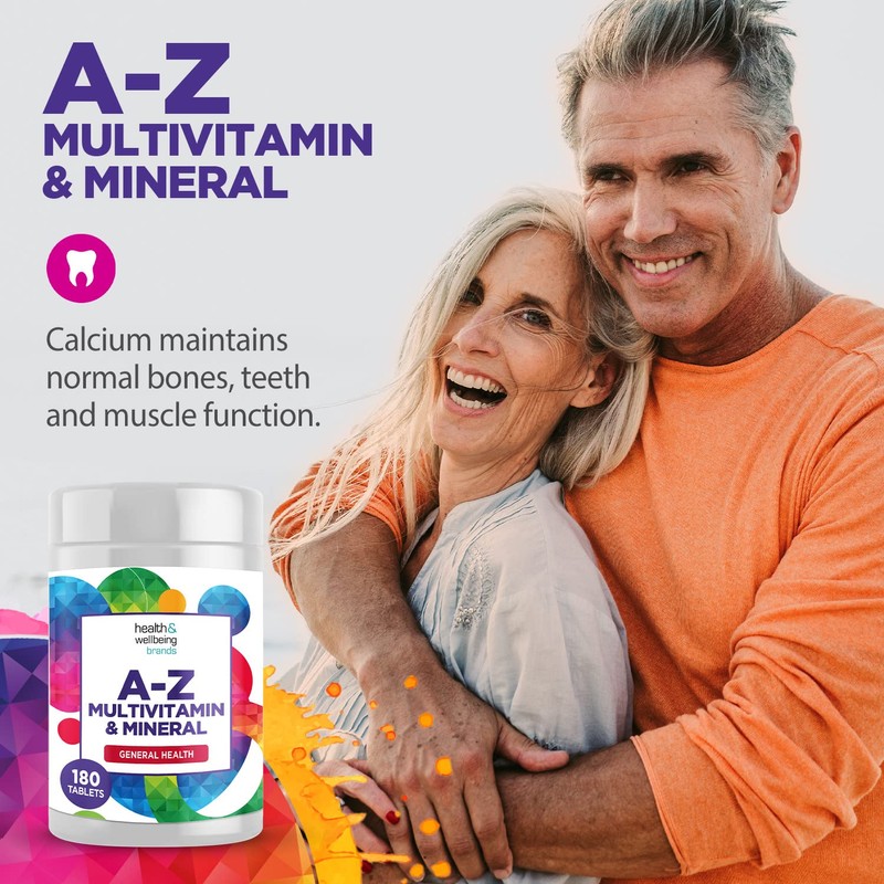A-Z Multivitamin and Minerals 180 Tablets, Vitamins for Men's and