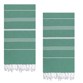 Evelynen Turkish Beach Towels Oversized 39x71 – Sand Free – Quick Dry – Pool – Camping Towel – Benetton Green
