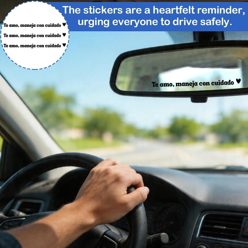 Te amo maneja con cuidado Inspirational Message Decal Sticker Drive