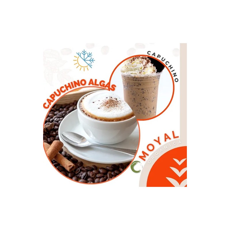 Café Premium Capuchino Algas Black Fusión 16 Sobres De 30g