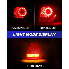 AUTOONE - For 2011-2020 Dodge Journey Tail Light Assembly Factory Taillights Outer LED Brake Light Tail Lamp, Passenger Side(RH)