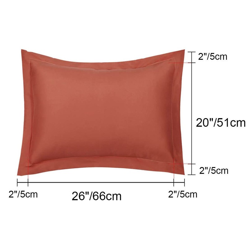 sourcing map Pillow Shams 2 Pack Soft Brushed Microfiber Envelope