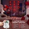 Briteglotec Hanging Window Lights, Red Heart Shape