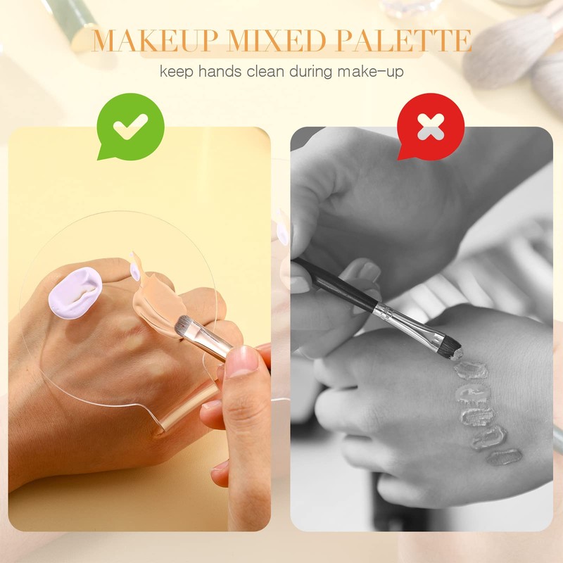 2 Pieces Makeup Mixing Palette Makeup Mixing Tray Acrylic Foundation