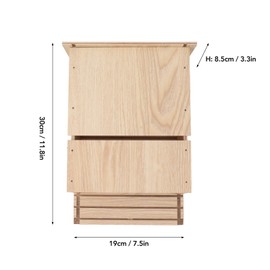 Ejoyous Bat Houses, Outdoor Bat Box, Single Storey Wooden Garden Eaves Bat Habitat, Premium Composite Wood Bat House Withstand Most Weather