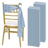 Lykoow 60 Pcs Dusty Blue Chair Sashes 78 inch Satin