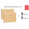 Maple Slatwall Panels Organizer Kit - Includes (2) - 24"