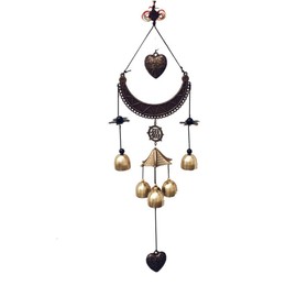JIAGUTRAD Campanillas de viento de luna, campanillas de viento de metal para exteriores, campanillas de viento decorativas para el hogar, habitación, ventana, jardín para puerta o pared