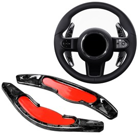 T-carbon Paddle Shifter Extensions Compatible with Mini Cooper 3rd Gen F55 F56 F57 F54 2016-2020;Real Carbon Fiber Steering Wheel Shifter Paddle Cover Trim Fits Mini Gen2 Countryman F60 Accessories