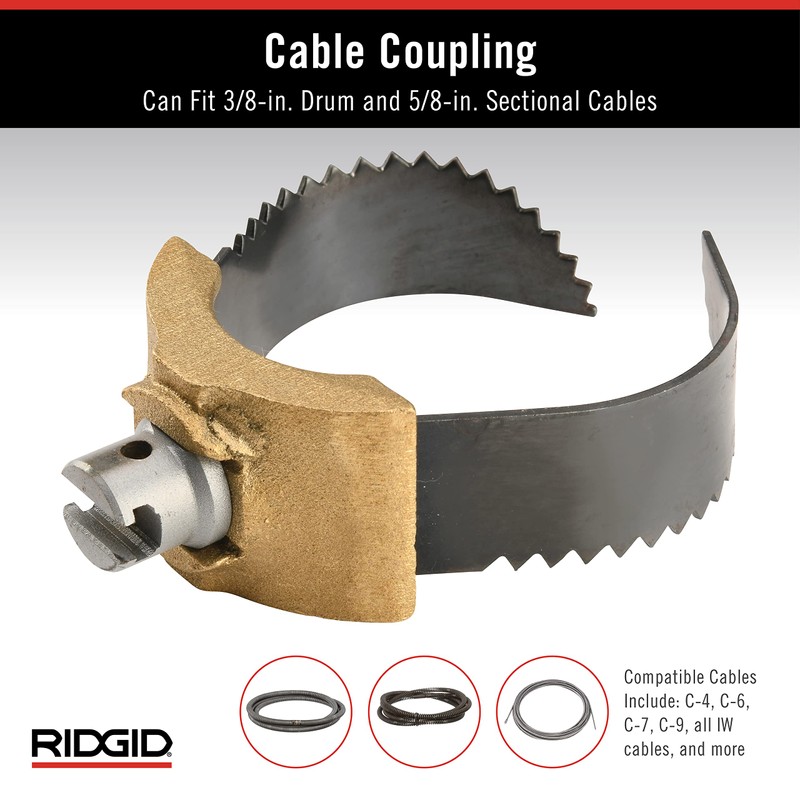 RIDGID 52822 Model T-232 H-D 3" "C" Cutter Cable Coupling