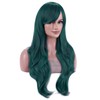 IMISSU 70 cm Long Hair Water Wavy Wigs with Fringe