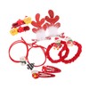 FOMIYES 10pcs Christmas Hair Ties Set Cute Reindeer Antler and