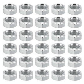 PATIKIL M12x1.0 Steel Hex Nuts, 50 Pack Metric Thread Zinc Plated Finished Hardware Nuts Screw Bolt Fasteners for Lamps Machinery Repair 7mm Height